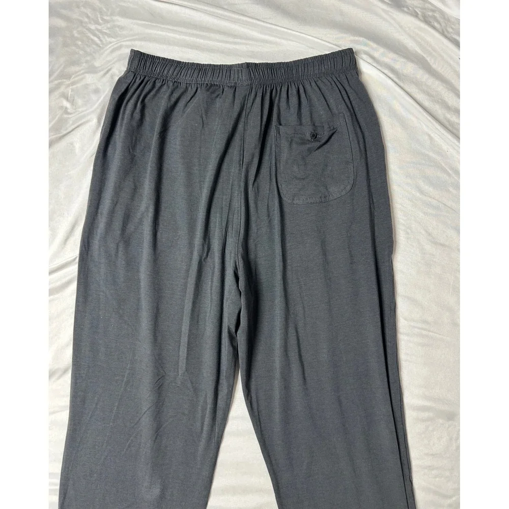 NWT Zoulee Mens Lounge Pants Charcoal Gray Cotton Blend Sweatpants Size L